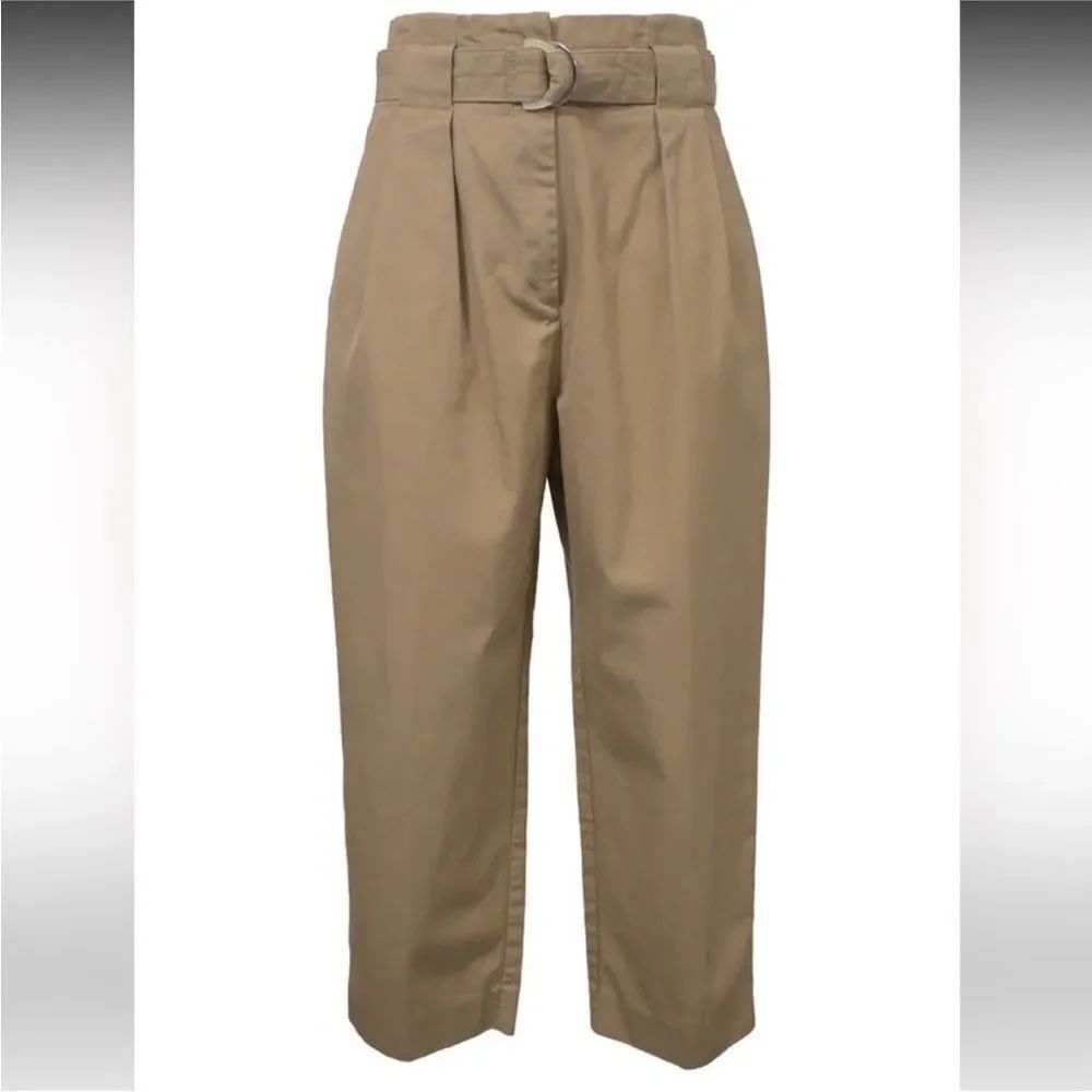 Sandro High-Waisted Tan Women's belted Pants, US6